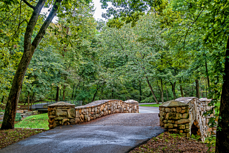 walkway in Branson during the spring